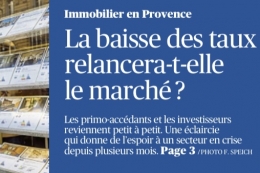 " LA BAISSE DES TAUX IMMOBILIERS VA-T-ELLE RELANCER LE MARCHÉ ? "