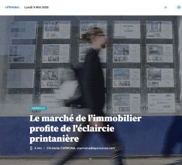 " MARSEILLE : LE MARCHÉ DE L'IMMOBILIER PROFITE DE L'ÉCLAIRCIE PRINTANIÈRE "