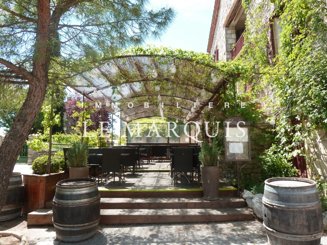 Terrasse ombragée du restaurant